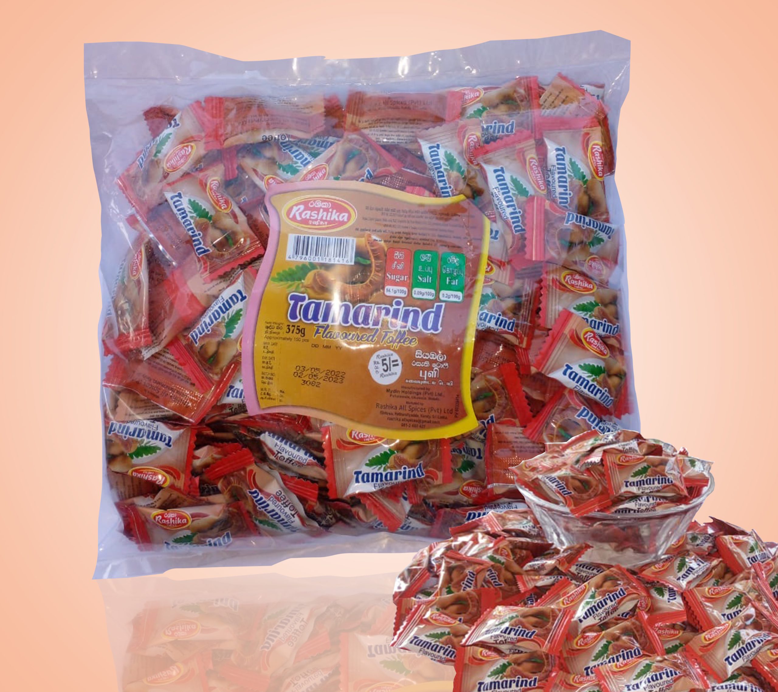 Tamarind Toffee Bag 375g (150Pieces) - Rashika Trading Online Store